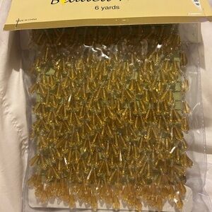 GOLD BEADED TRIM 6 YARDS